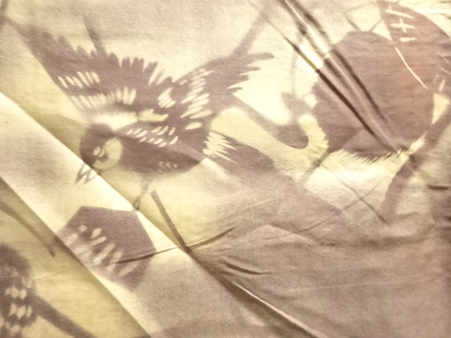 JAPANESE KIMONO / ANTIQUE MENS HAORI / SILK / TSUMUGI / SCARECROW & SPARROW (lining)